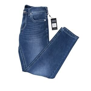 Men’s True Religion Medium Rustic Barn Wash Geno Big T Slim W31 L32 NWT